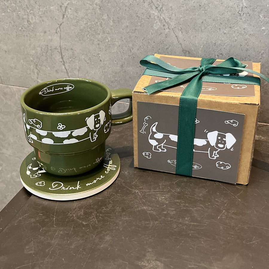 Dachshund Dog Coffee Cup Gift Box