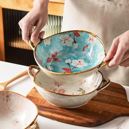 Nordic Ceramic Ramen Bowl - Spring Collection